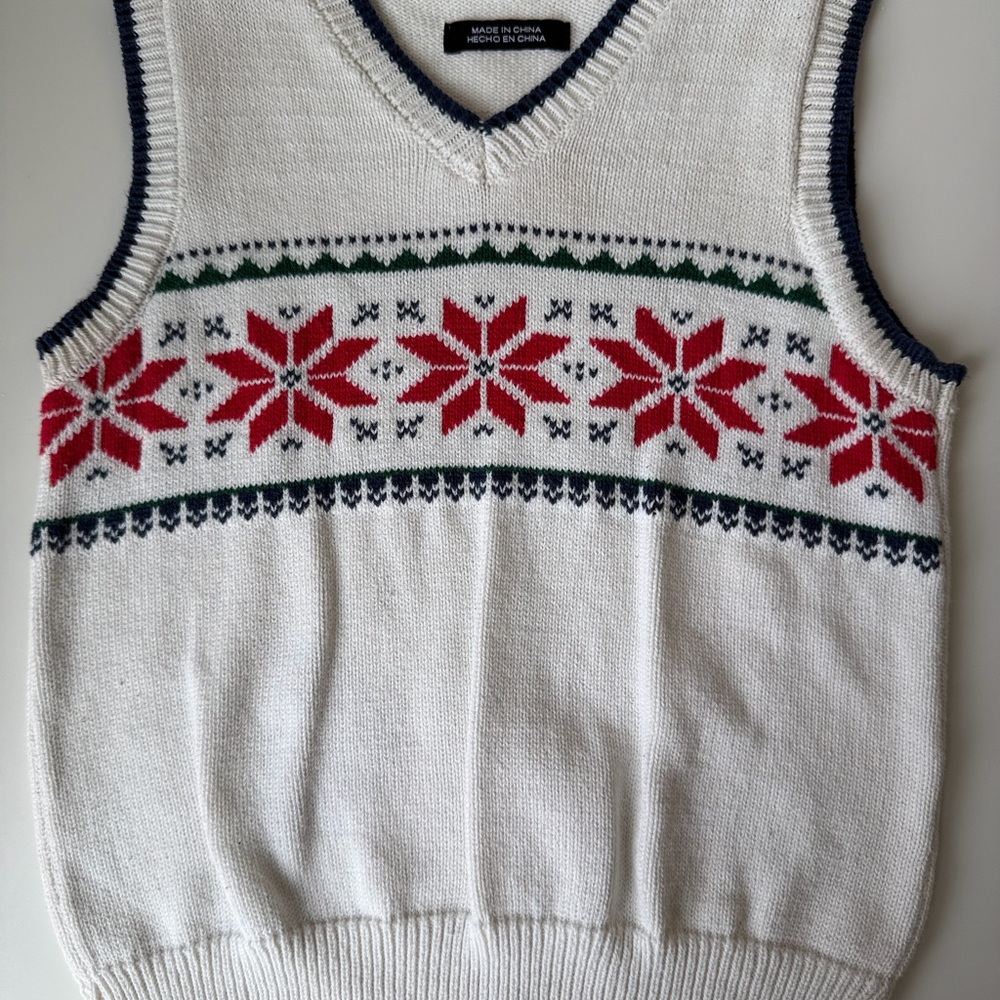 GAP Gray Knit Vest & GAP Cream Fair Isle Vest - Picture 2 of 6